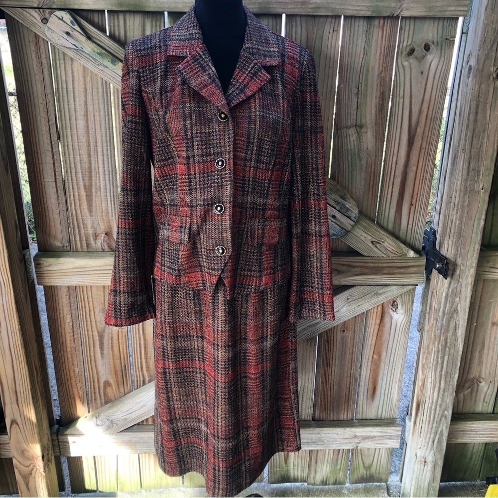 2 Piece Vintage Pablo Collection Long Sleeve Skirt Suit Size 14